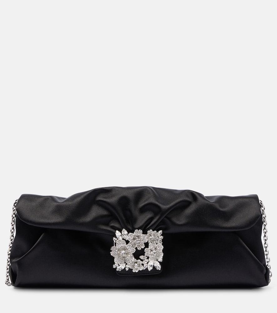 Roger Vivier Embellished satin clutch