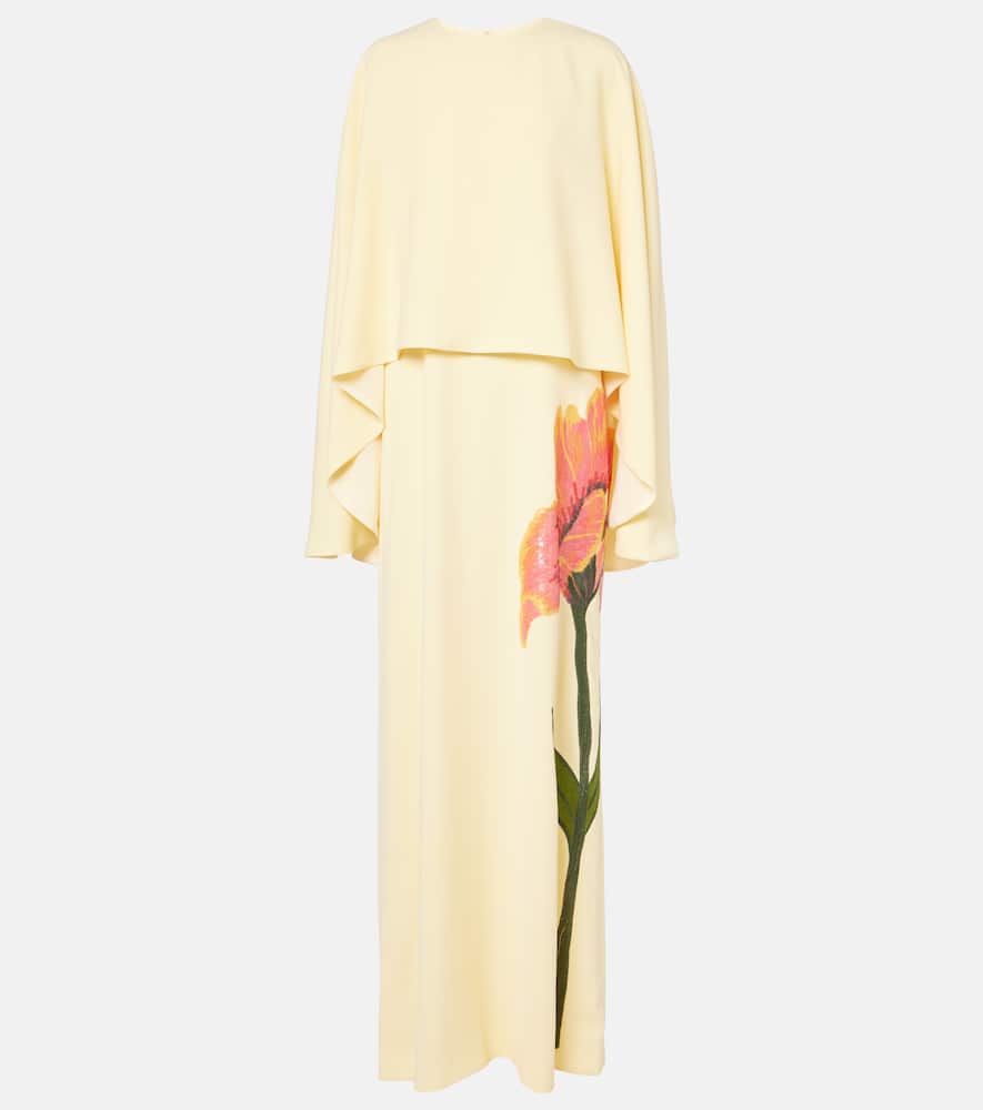 Meena floral crêpe gown