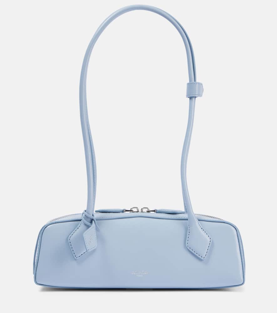 Alaïa Le Teckel Small Leather Shoulder Bag In Blue