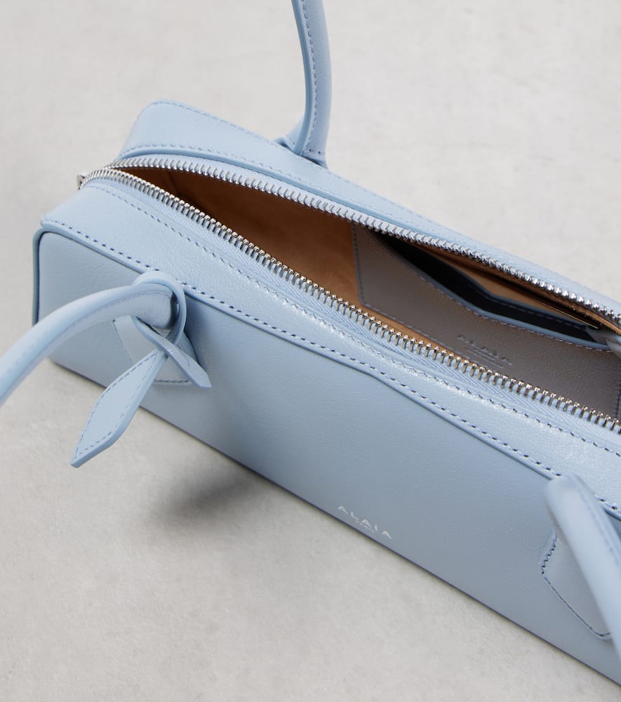 Alaïa Le Teckel Small Leather Shoulder Bag In Blue