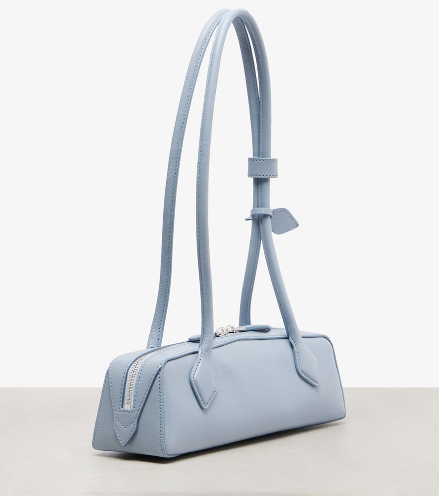Alaïa Le Teckel Small Leather Shoulder Bag In Blue