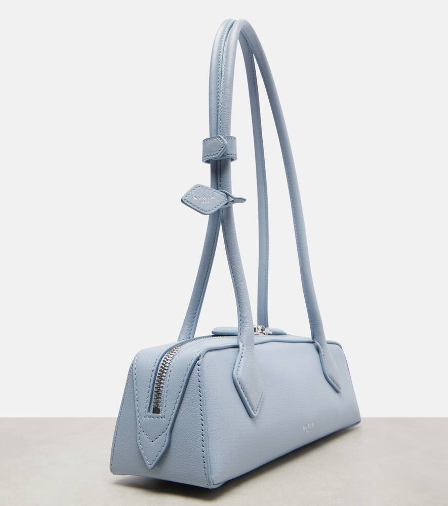 Alaïa Le Teckel Small Leather Shoulder Bag In Blue