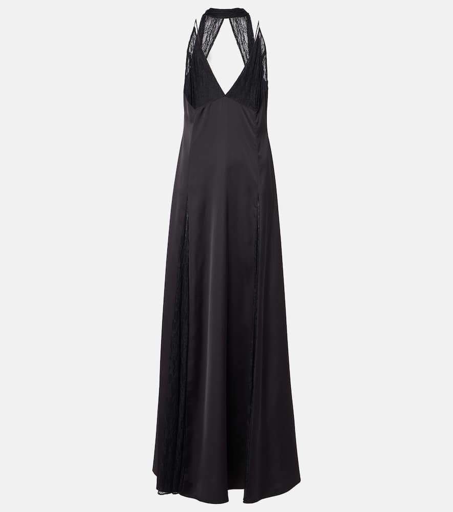 Paige satin and lace gown