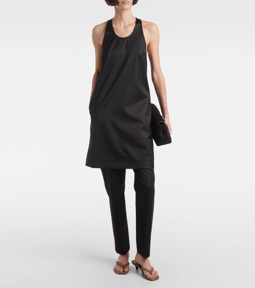 Totême Cotton-blend Straight Pants In Black