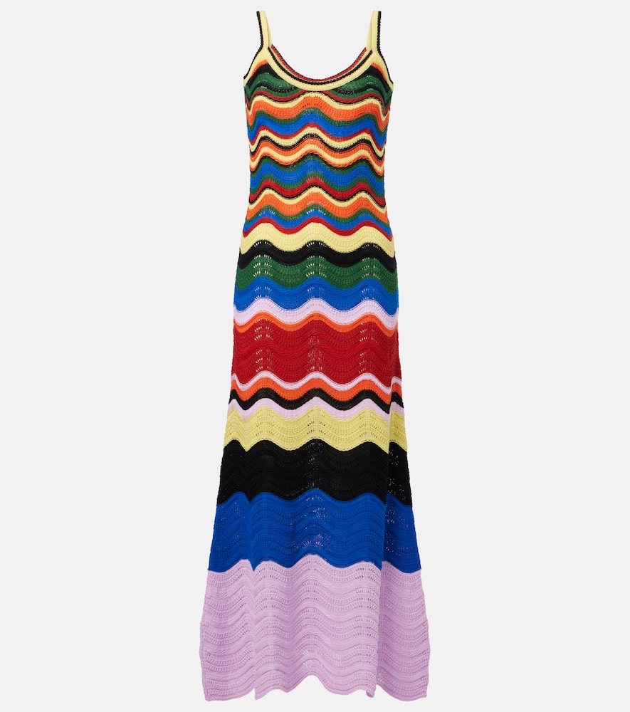 Chevron crochet cotton maxi dress