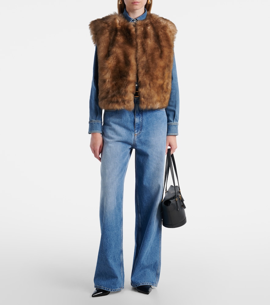 Dolce & Gabbana Cropped shearling vest