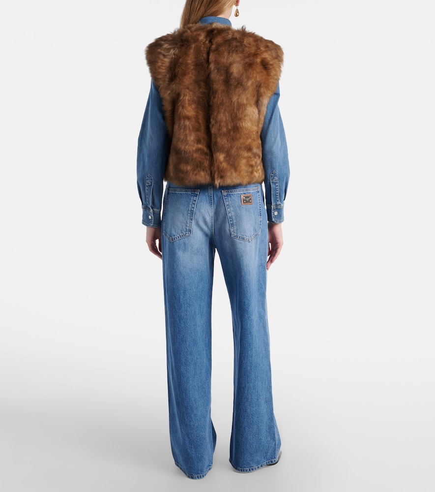  Dolce&gabbana Dolce&gabbana Cropped-weste Aus Shearling 