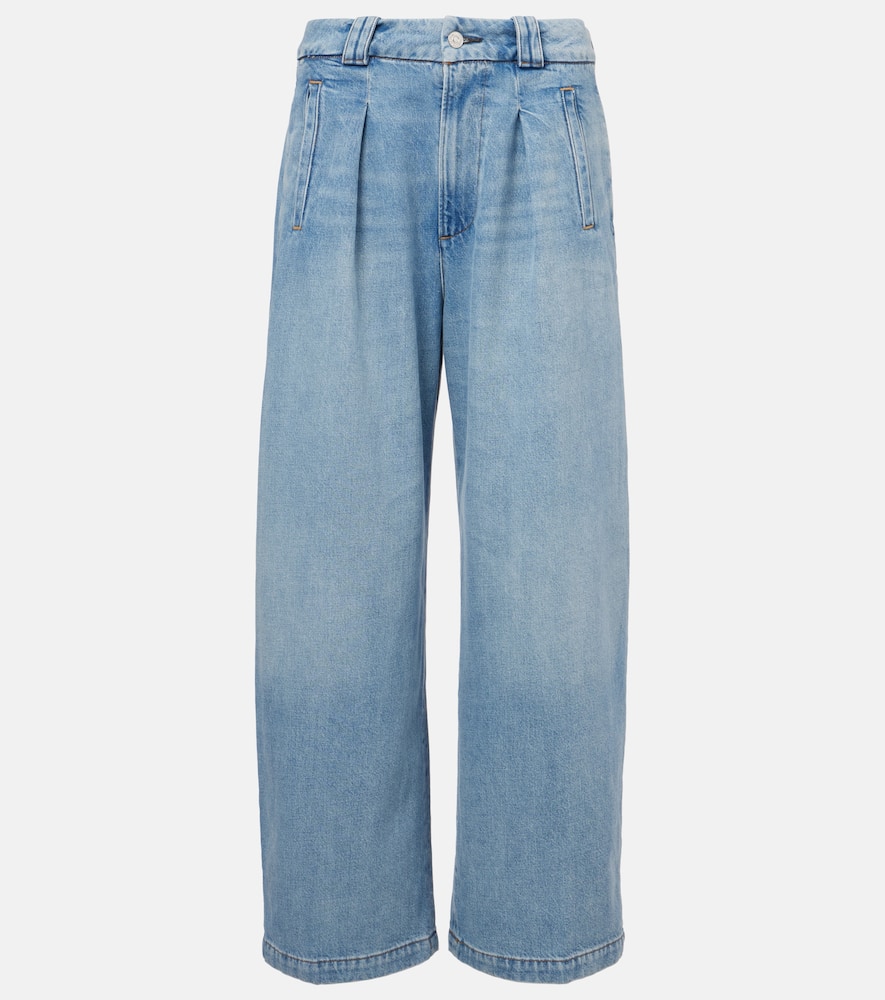 Cara twill cropped wide-leg pants