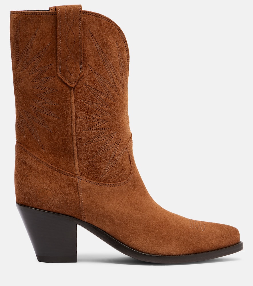 Golden Goose Wish Star Pointed Toe Western Boot In Brown