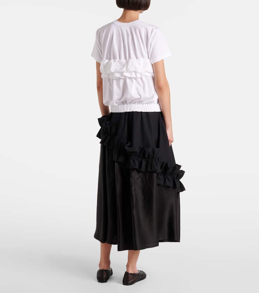 NOIR KEI NINOMIYA RUFFLED COTTON TOP 