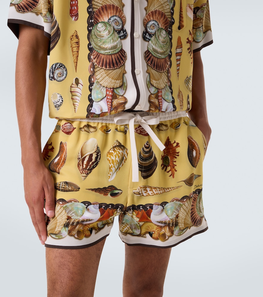  Dolce&gabbana Dolce&gabbana Bedruckte Shorts Aus Seide 