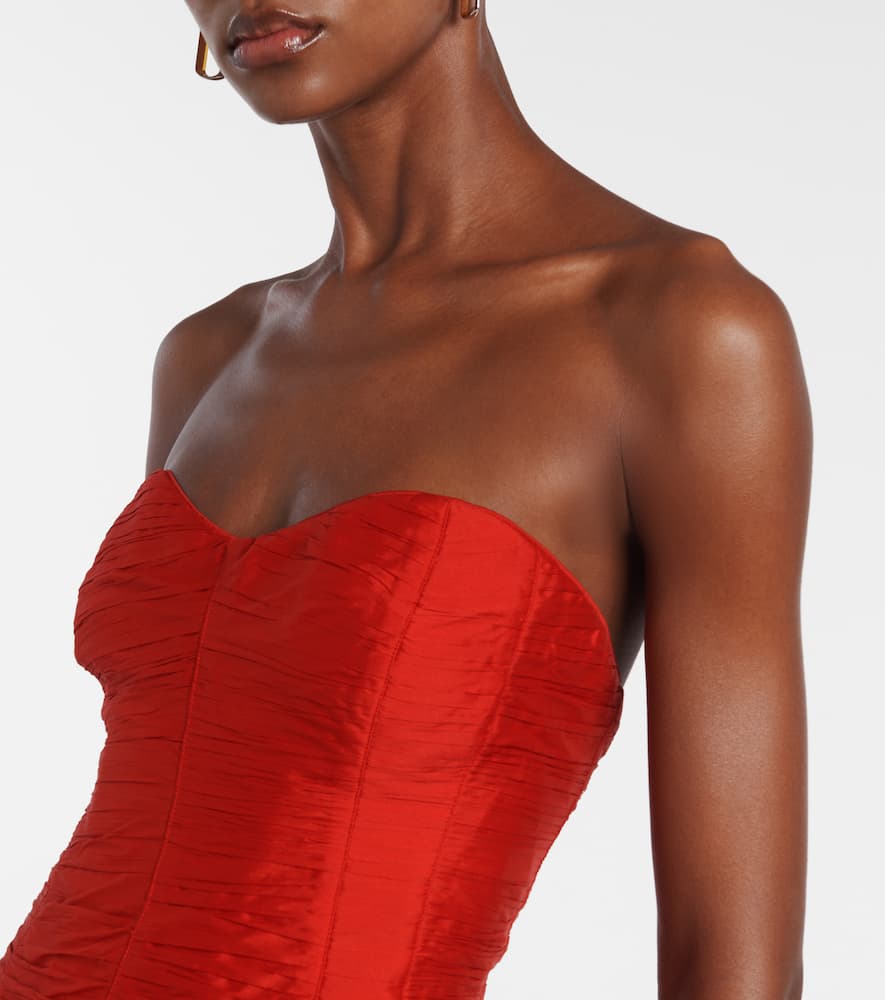 Marmar Halim Bustier Gown In Red