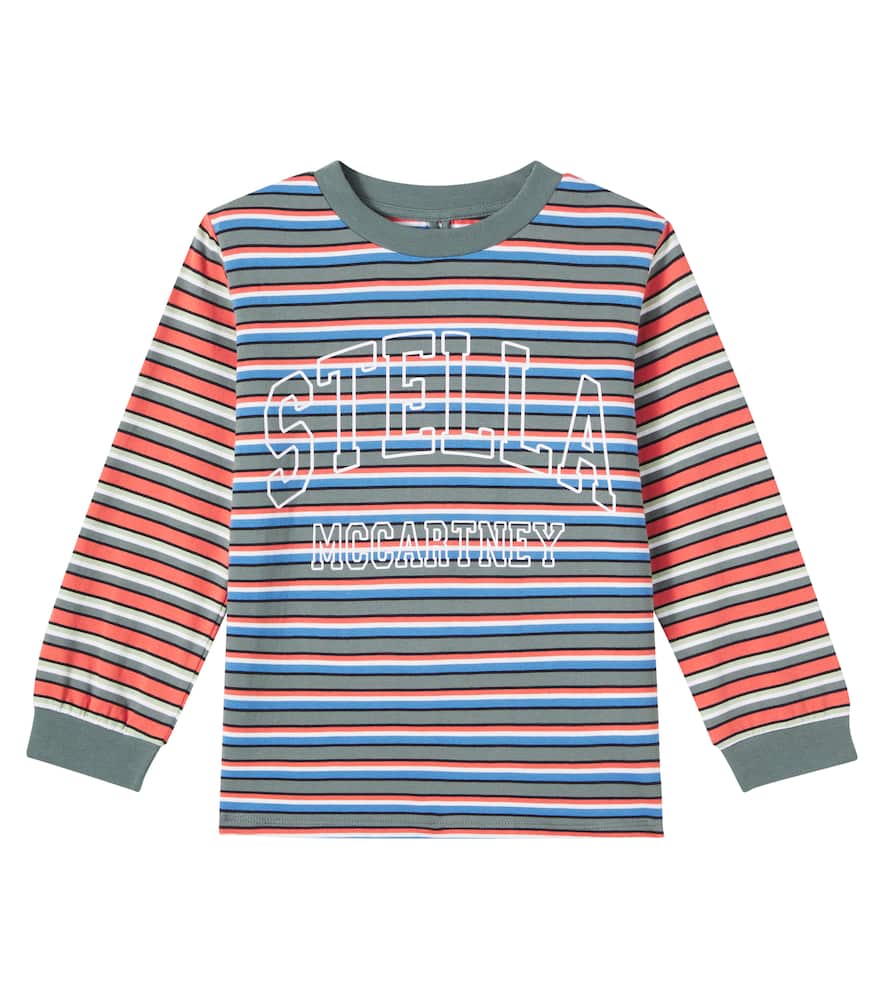 Stella Mccartney Striped Long-sleeve Top In Multi