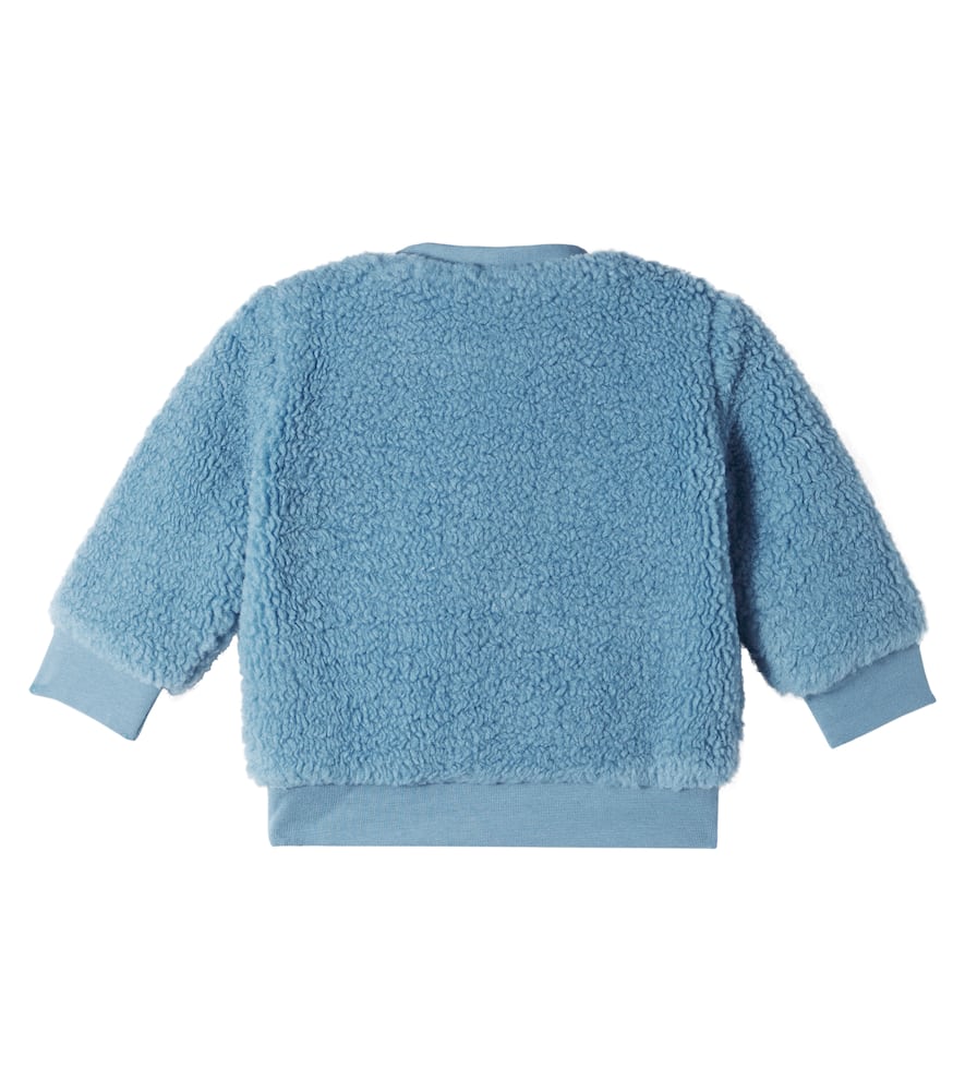 Stella Mccartney Baby Teddy Fleece Sweatshirt In Blue