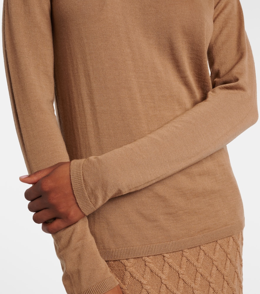 Max Mara Saluto Virgin Wool Turtleneck Sweater In Multi