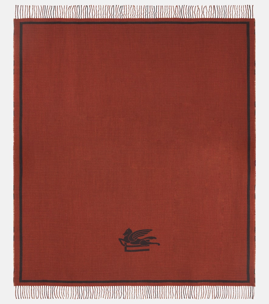 Etro Wool Throw In Brown
