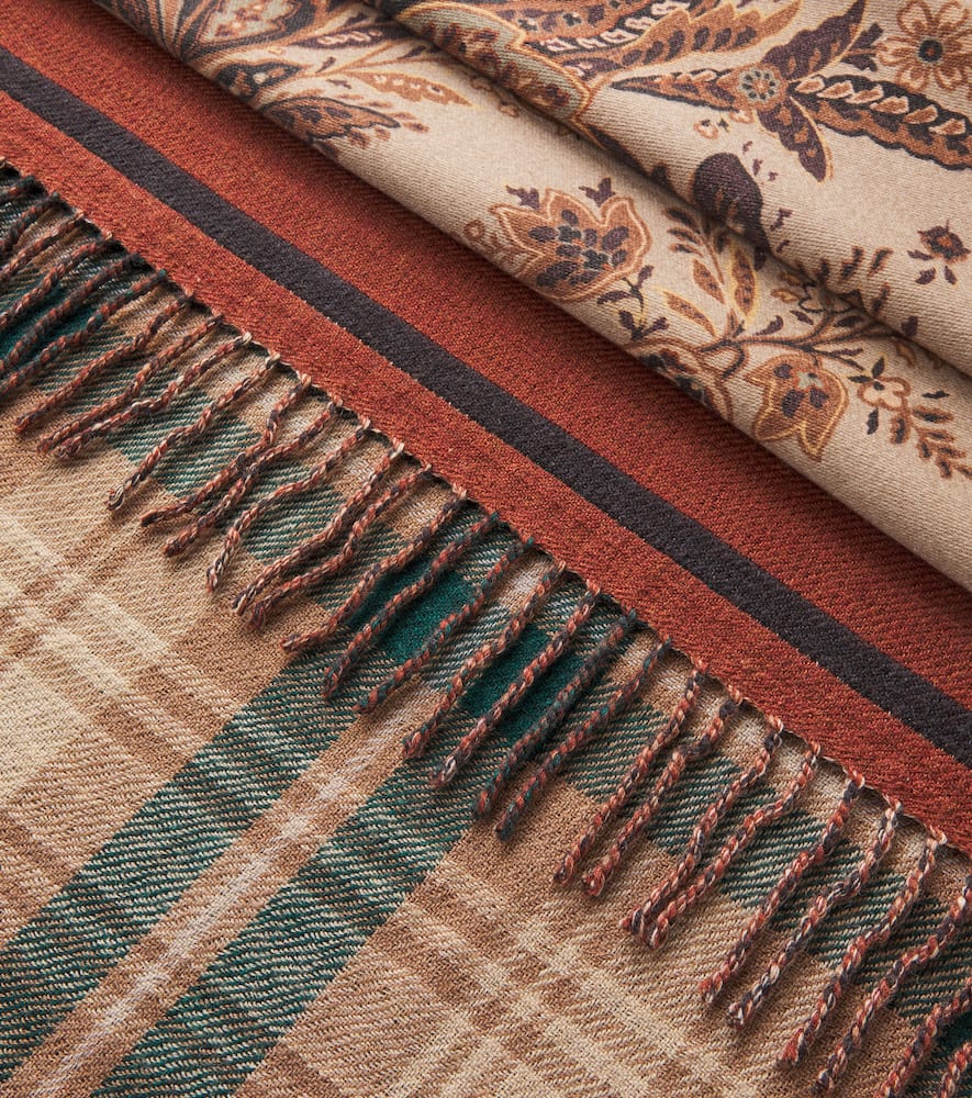 Etro Wool Throw In Brown