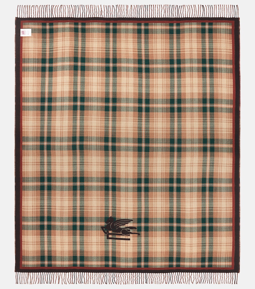 Etro Wool Throw In Brown