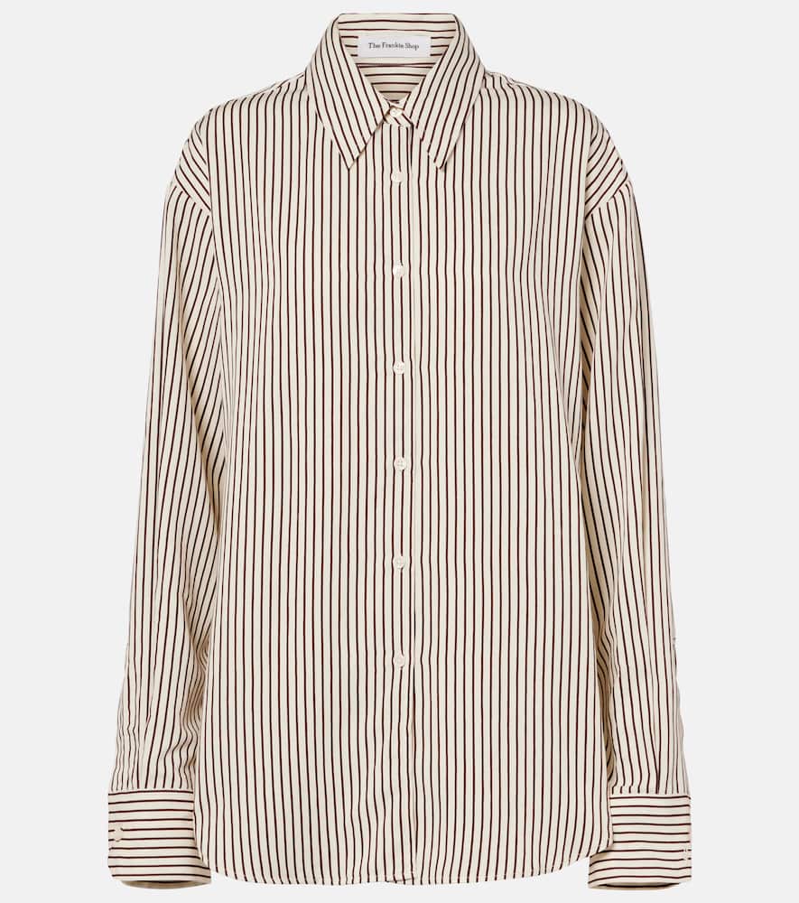The Frankie Shop Peri Striped Poplin Shirt In Multi