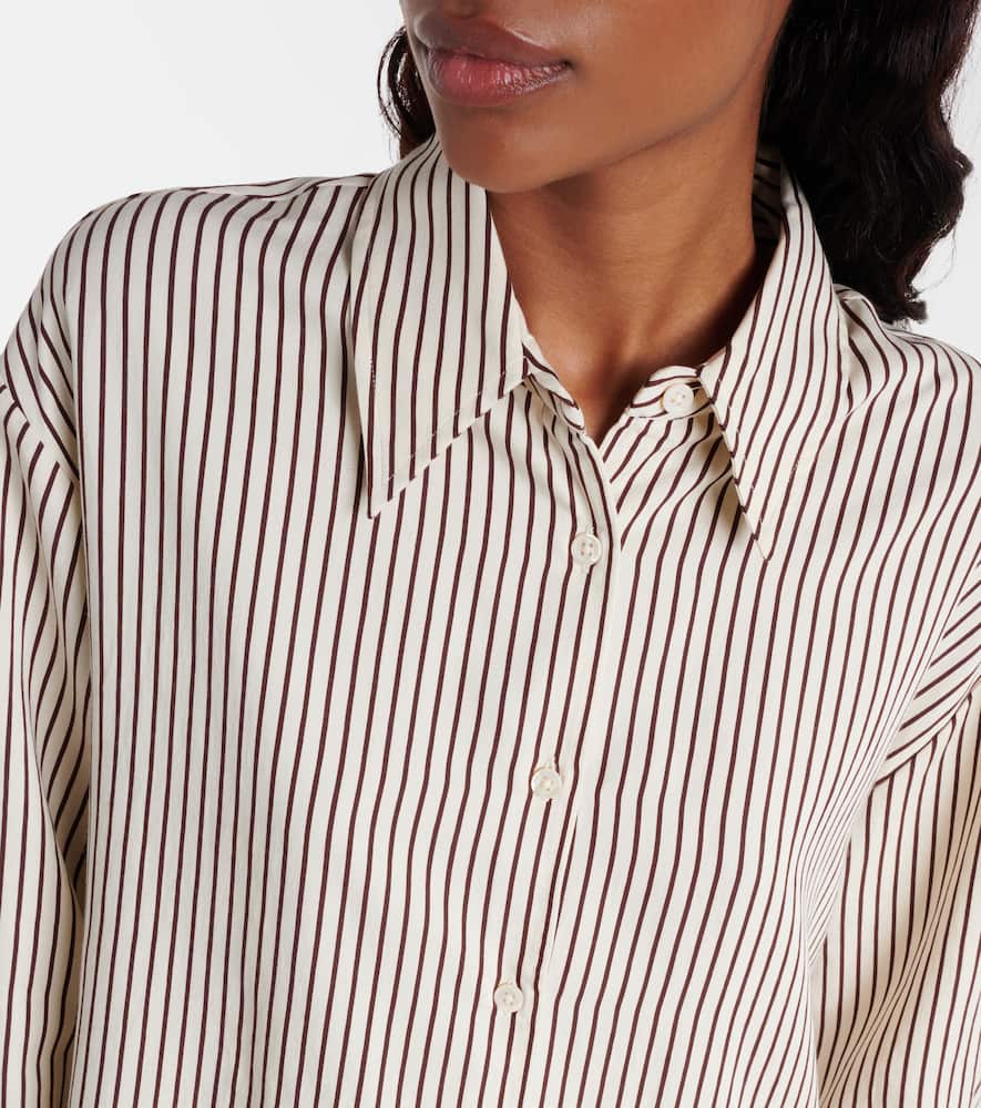 The Frankie Shop Peri Striped Poplin Shirt In Multi
