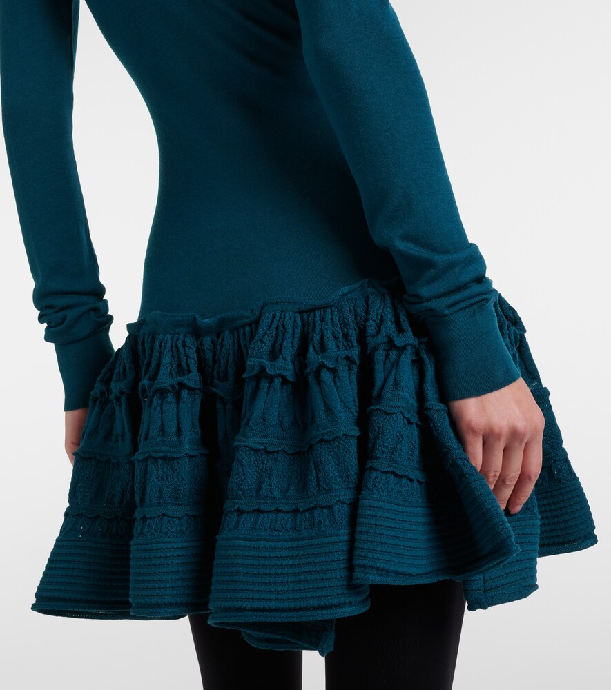  Alaia Alaia Ruffled Wool-blend Minidress 