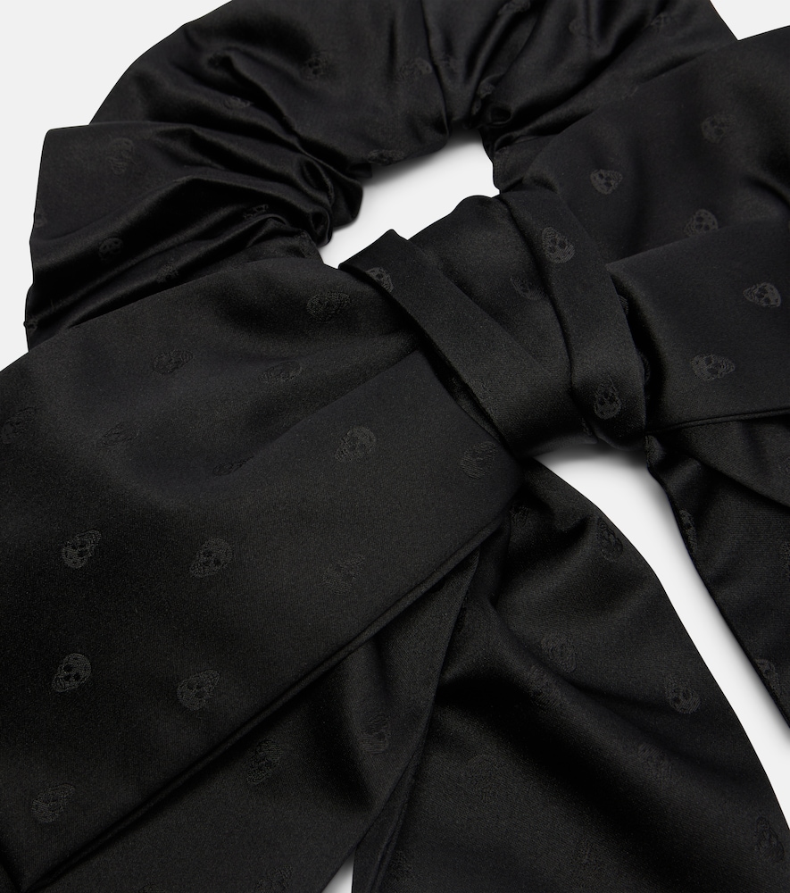  Mcqueen Mcqueen Skull Silk Jacquard Scrunchie 