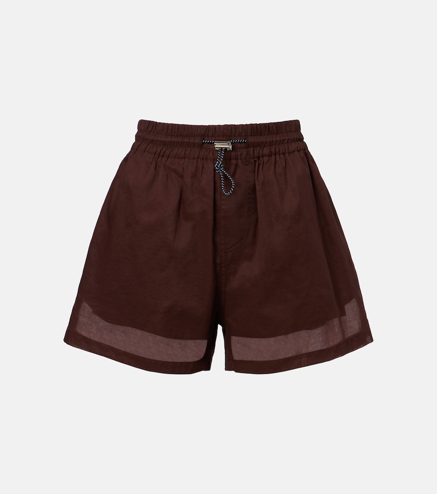 Shorts in organza di cotone