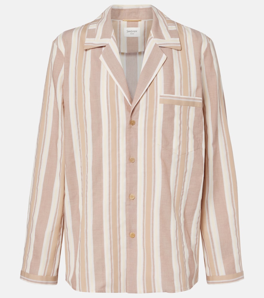 Saint Laurent Striped cotton pajama shirt