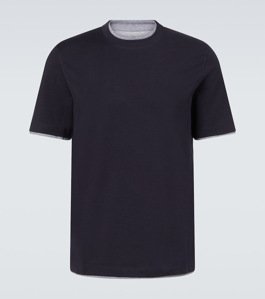 Brunello Cucinelli Men's Blue Cotton Jersey T-Shirt UK Size 38 - Mytheresa