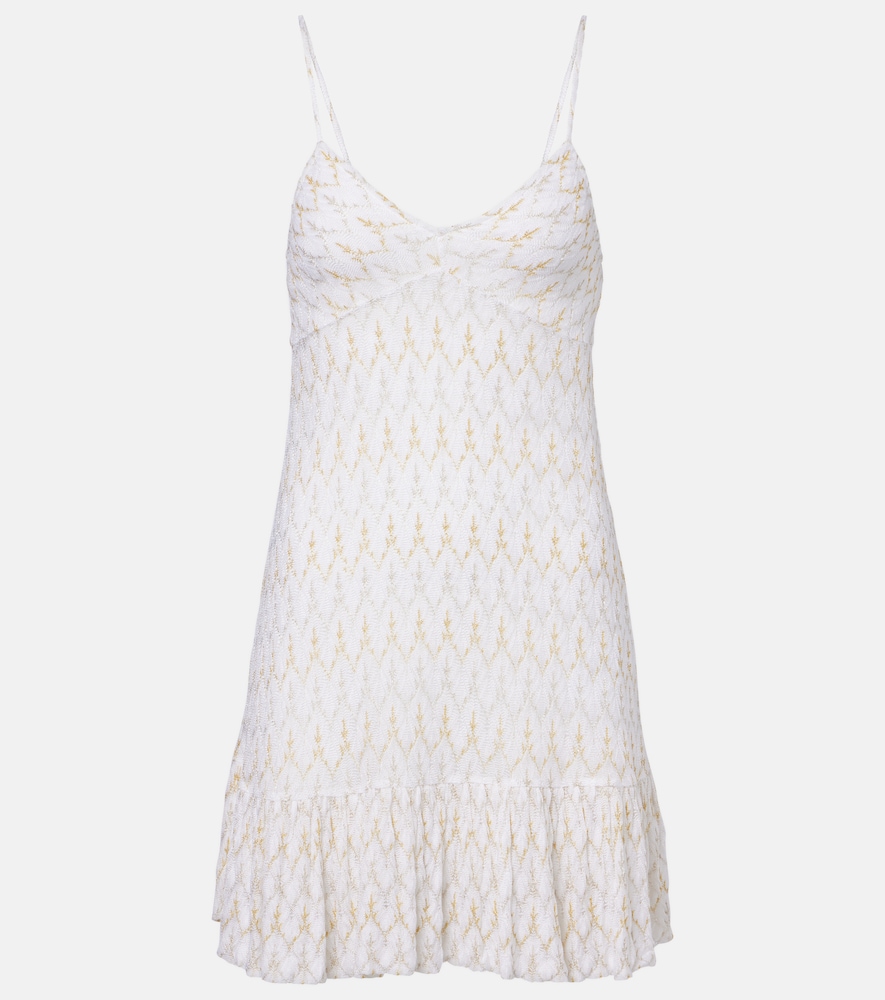 Missoni Women's White Lame Minidress UK Size 14 - Mytheresa