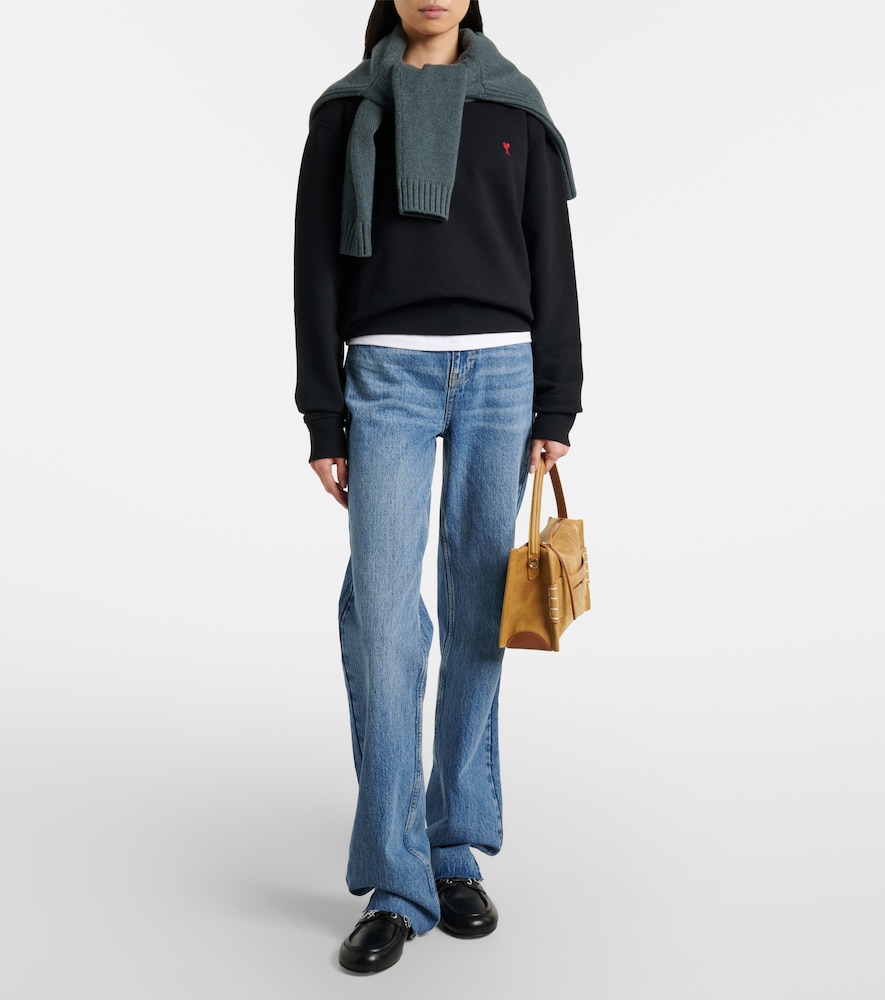 Ami Paris Ami De Caur cotton jersey sweatshirt