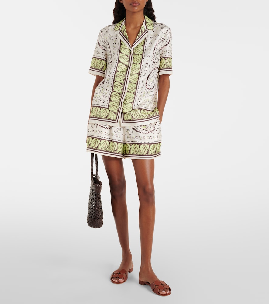 Tory Burch Printed silk shorts