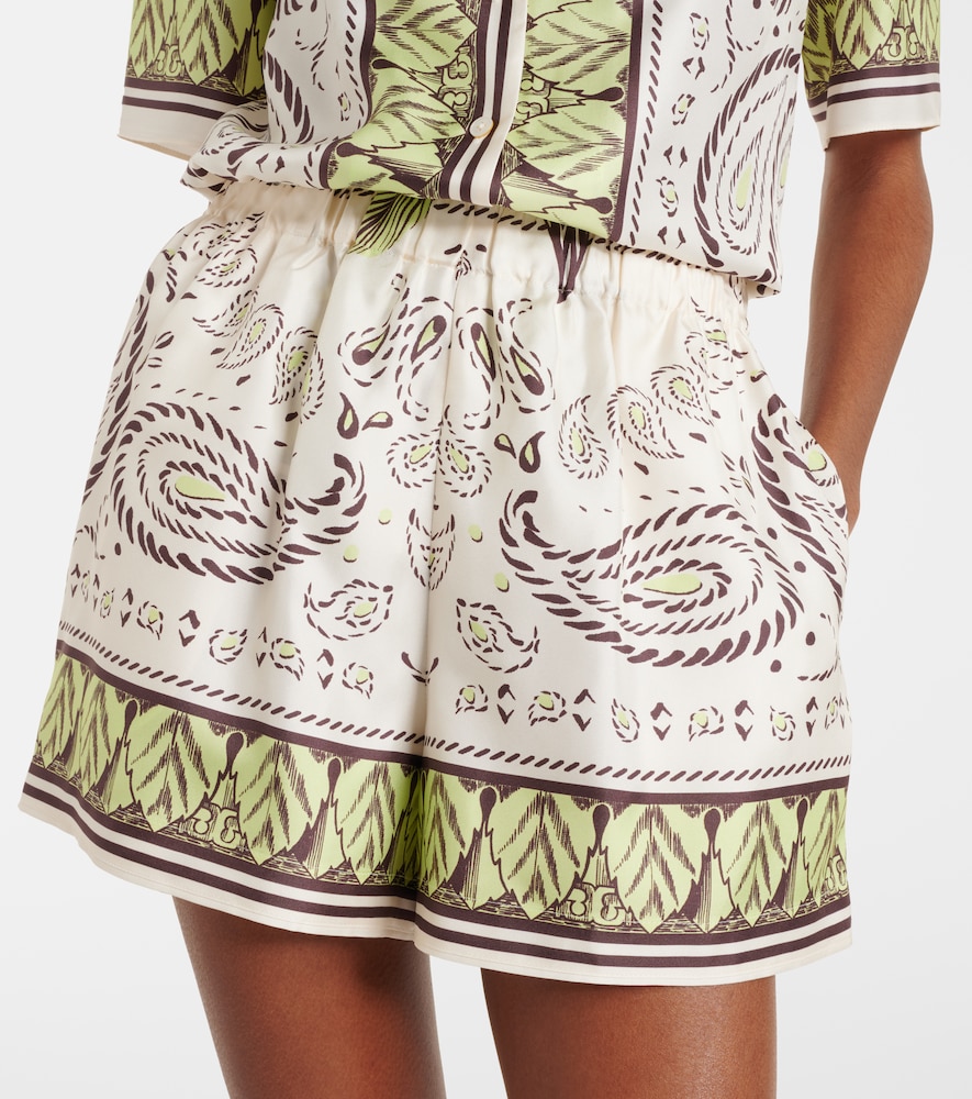  Tory Burch Tory Burch Printed Silk Shorts 