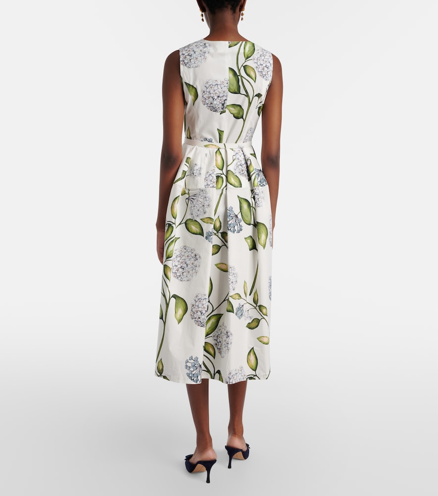  Oscar De La Renta Oscar De La Renta Midikleid Porcelain Flower Aus Popeline 