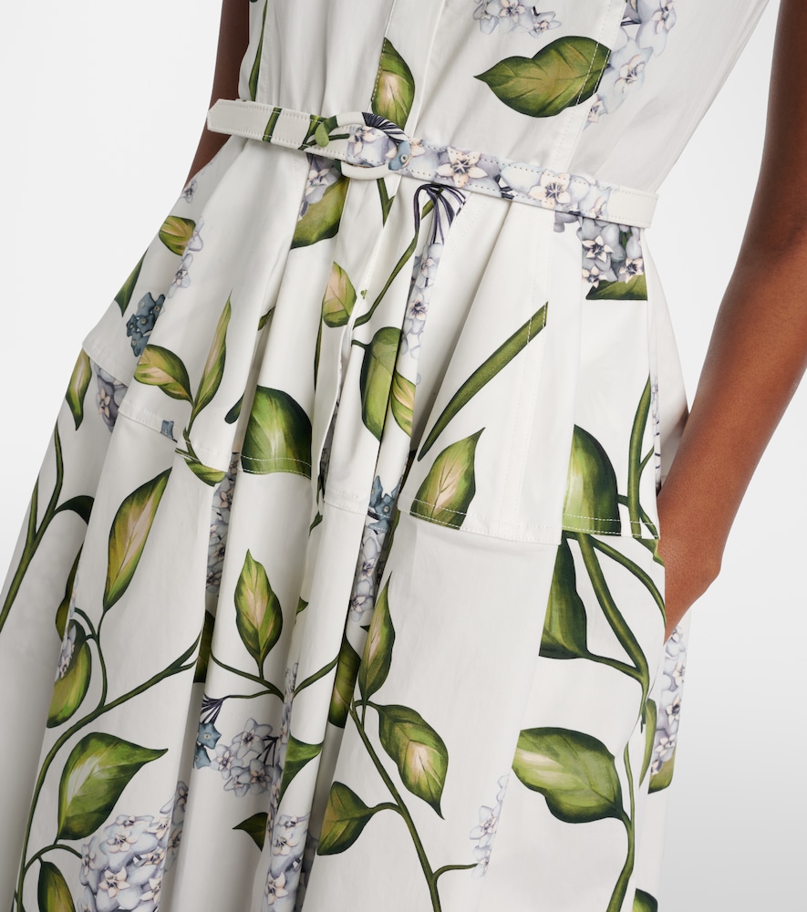  Oscar De La Renta Oscar De La Renta Midikleid Porcelain Flower Aus Popeline 