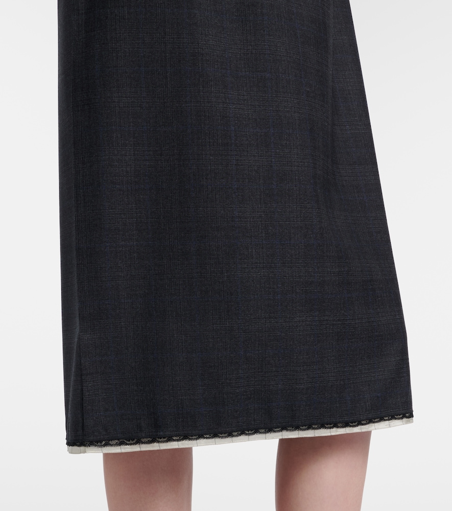  Prada Prada Midikleid Aus Schurwolle 