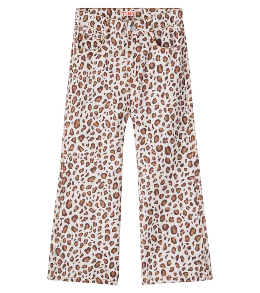 Tinycottons Kids' Leopard-print Jeans In Animal Print