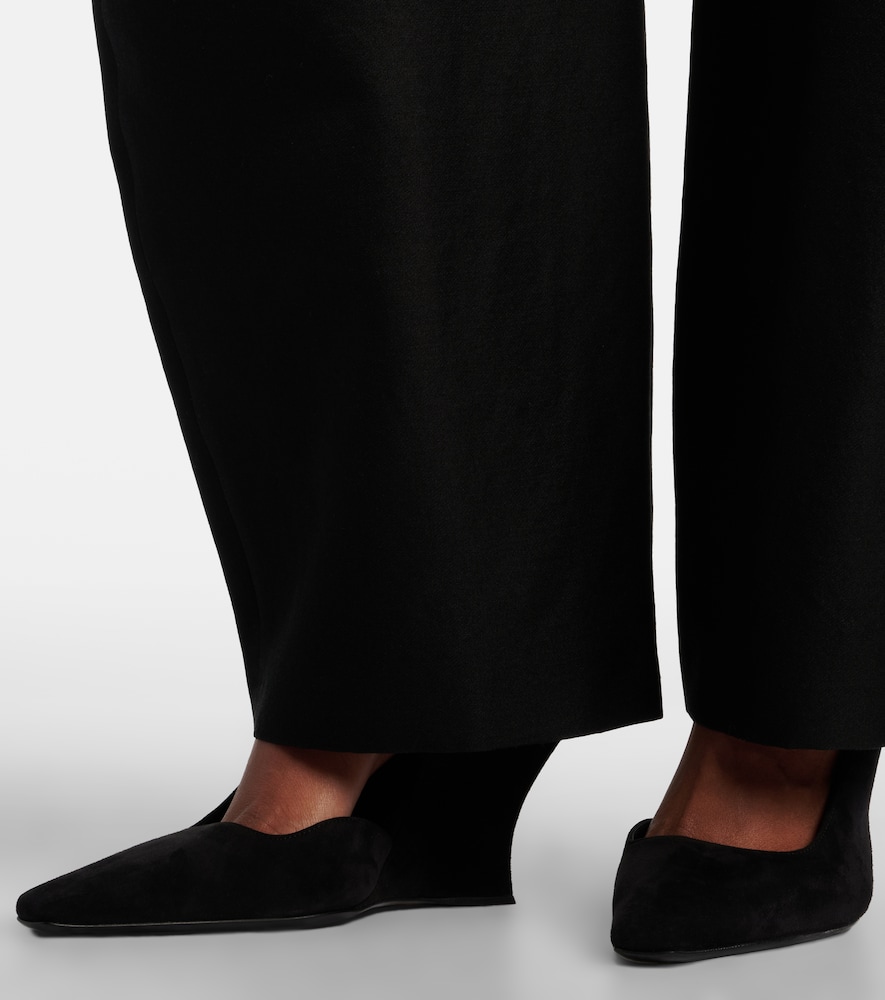 Alaïa Suede wedge slingback pumps