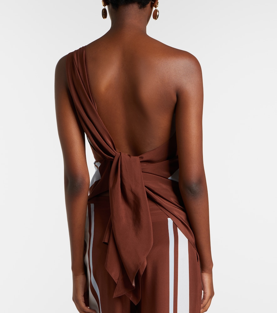 Beaded One-Shoulder Top