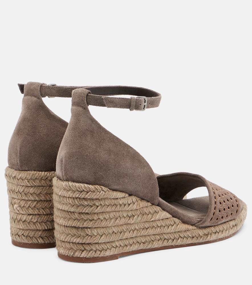  Brunello Cucinelli Brunello Cucinelli Suede Espadrille Wedges 