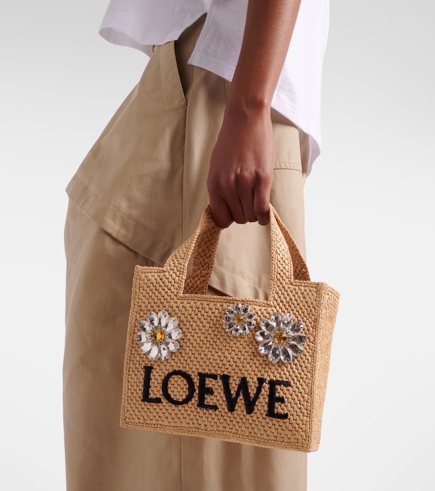 Loewe Paula's Ibiza embellished raffia top-handle bag