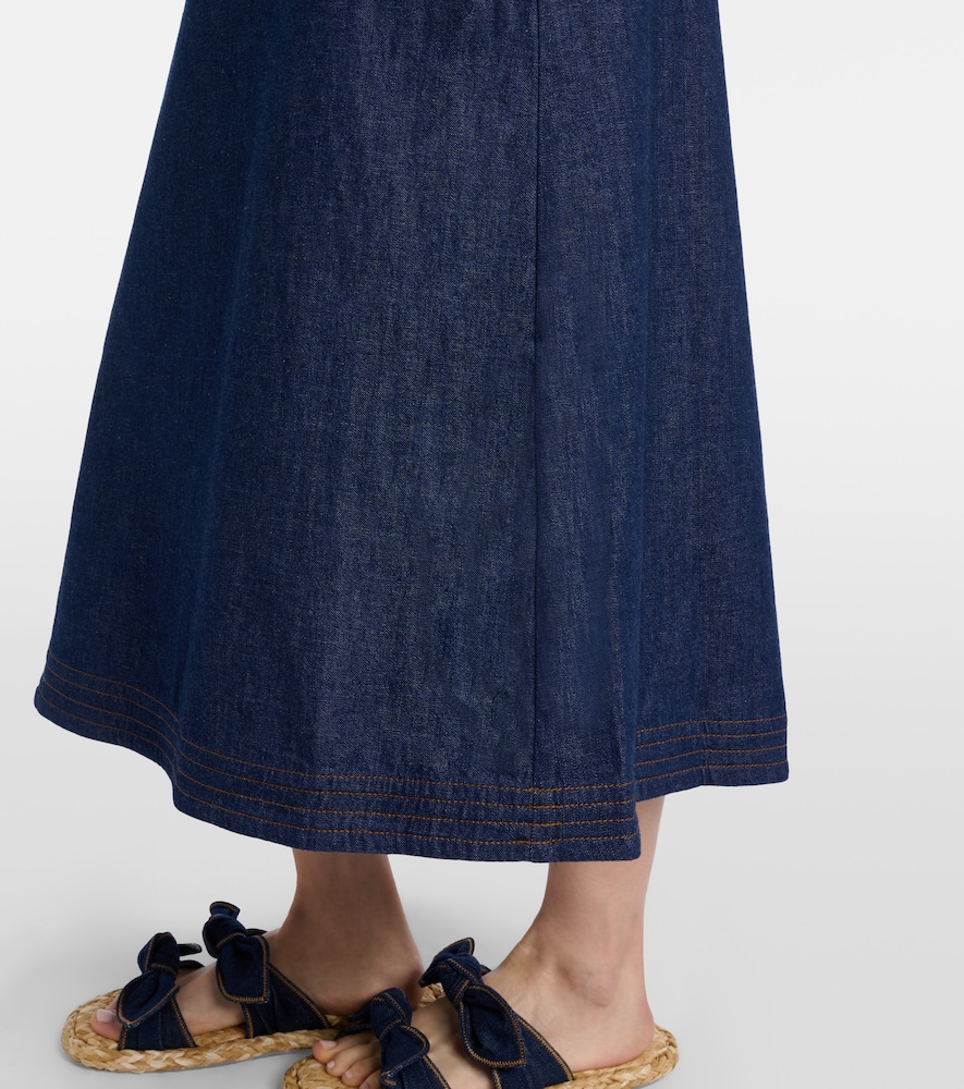  Zimmermann Zimmermann Midikleid Aster Aus Denim 