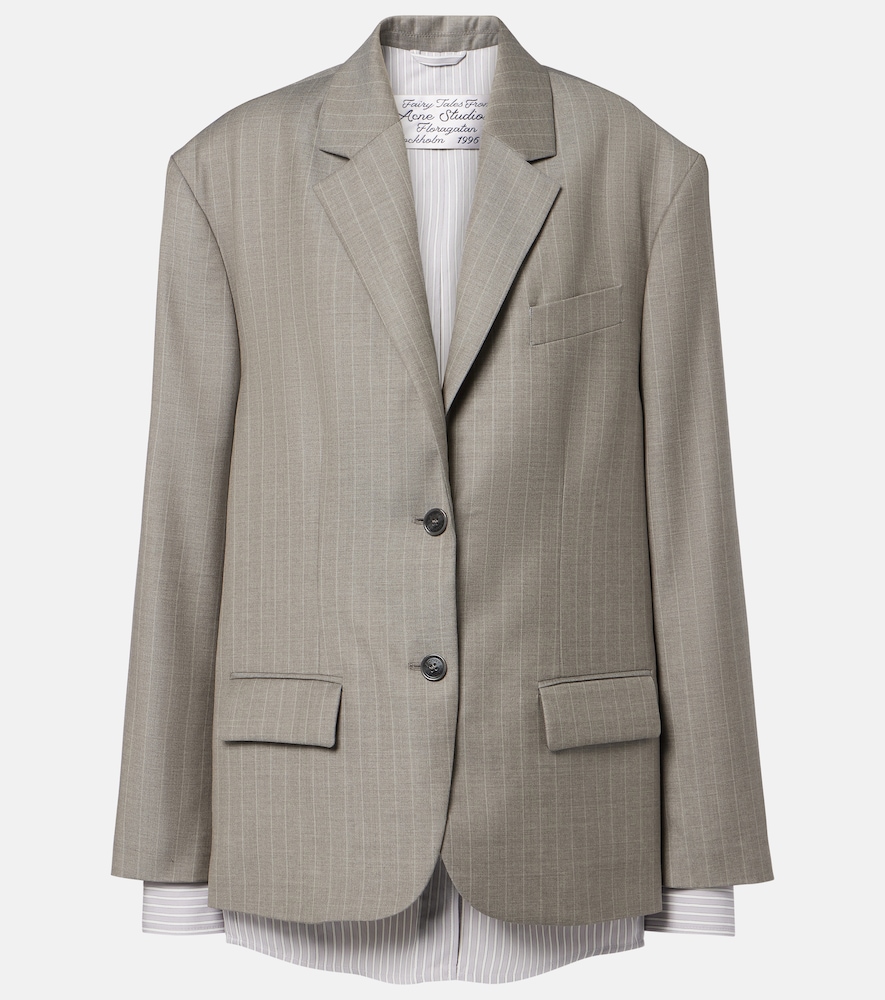 Acne Studios Acne Studios Striped wool jacket　Acne Studios ストライプ ウール ジャケット