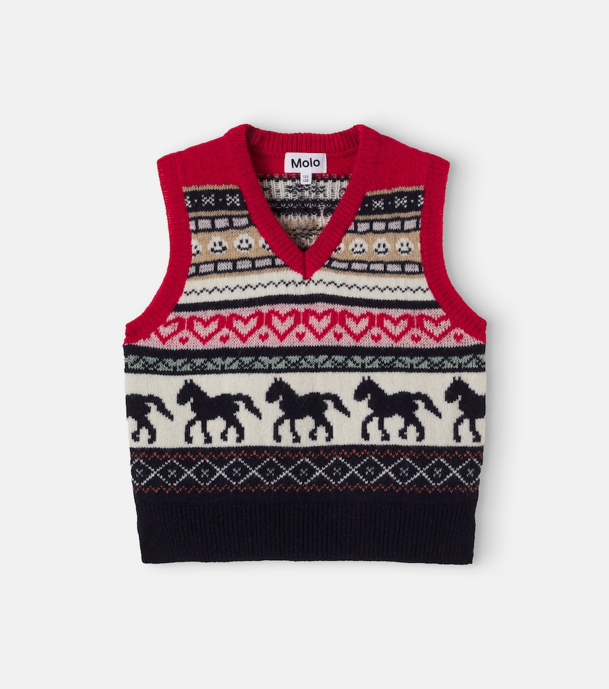 Gilet Grace in lana con intarsio