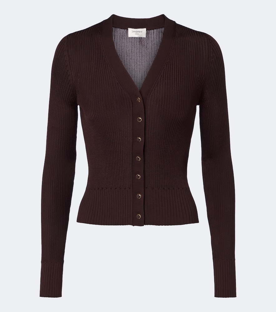 Cardigan in maglia a coste