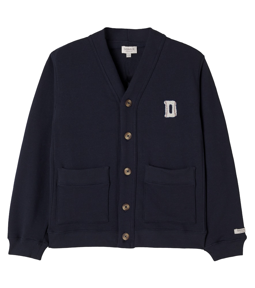 Donsje Blue MaUKie Cotton-Blend Cardigan Y 3/4 - Mytheresa