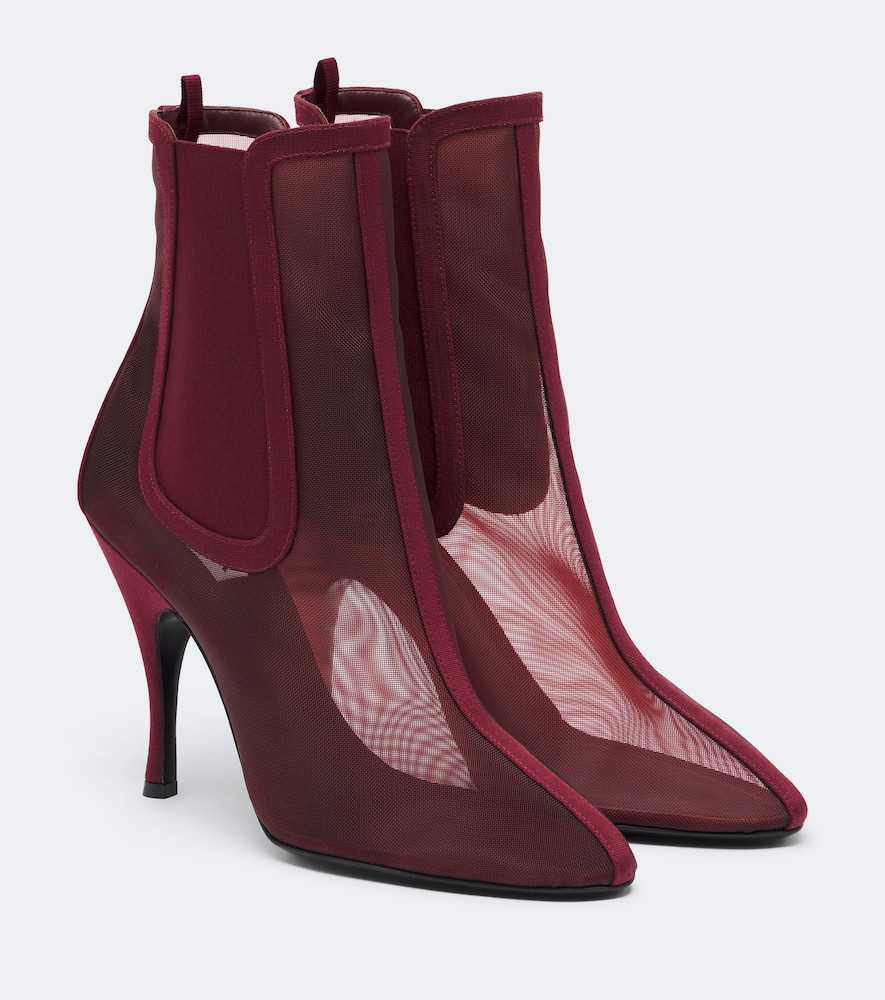 Alaïa Ankle Boots aus Mesh