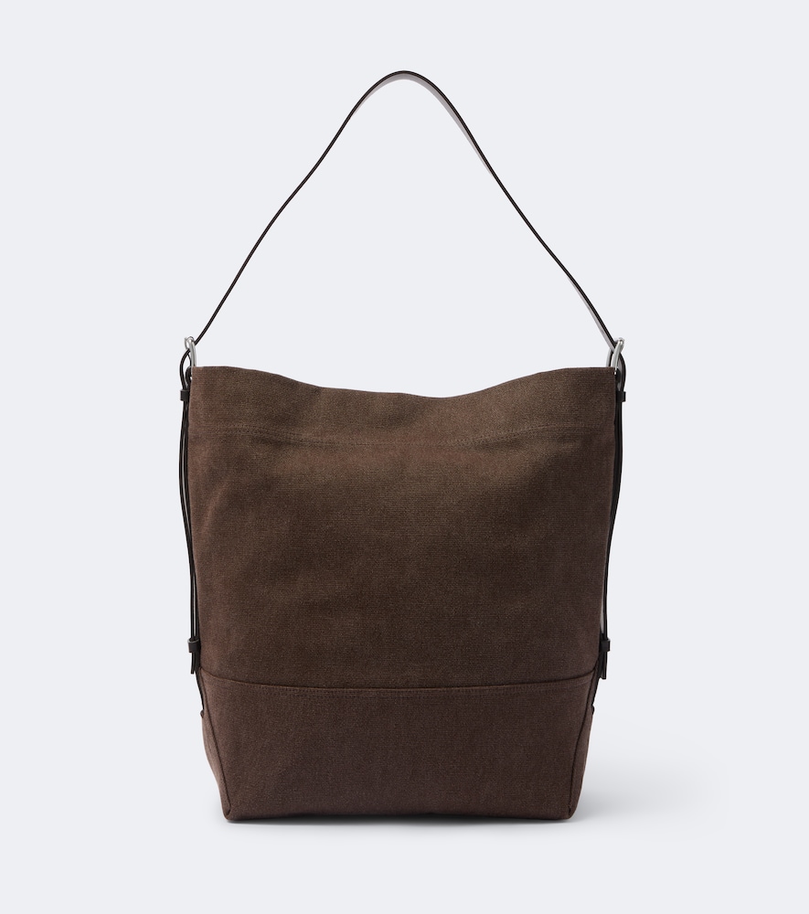 Lemaire Belted Leather-trimmed Canvas Tote Bag
