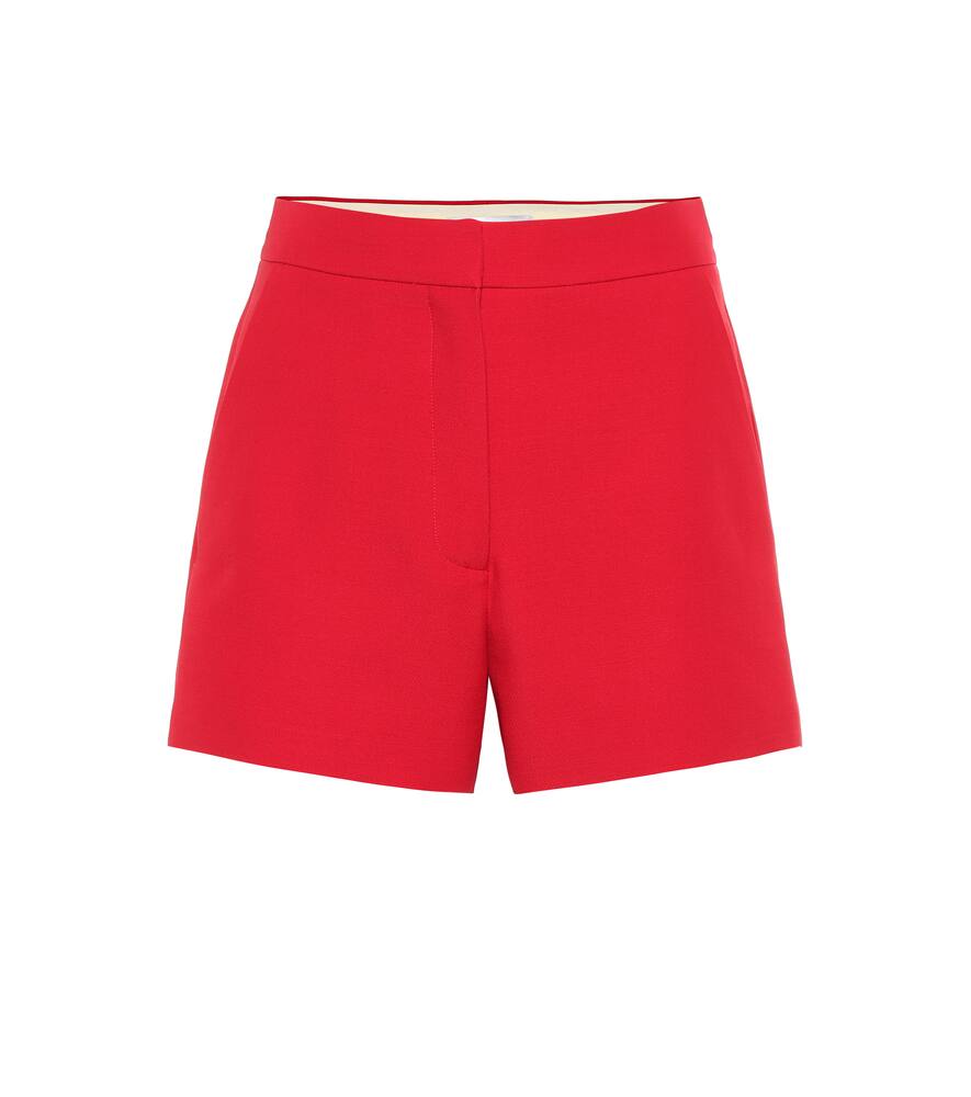 red high rise shorts