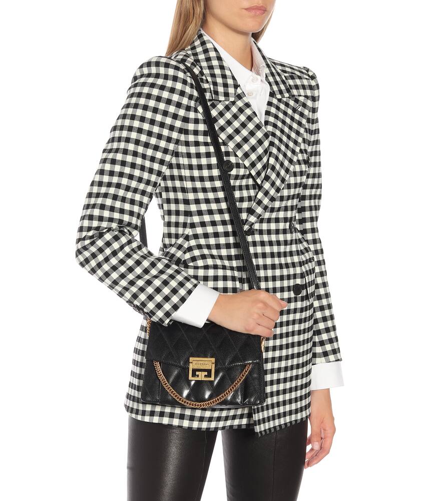 Givenchy Small Gv3 Diamond Quilted Leather Crossbody Bag - Black